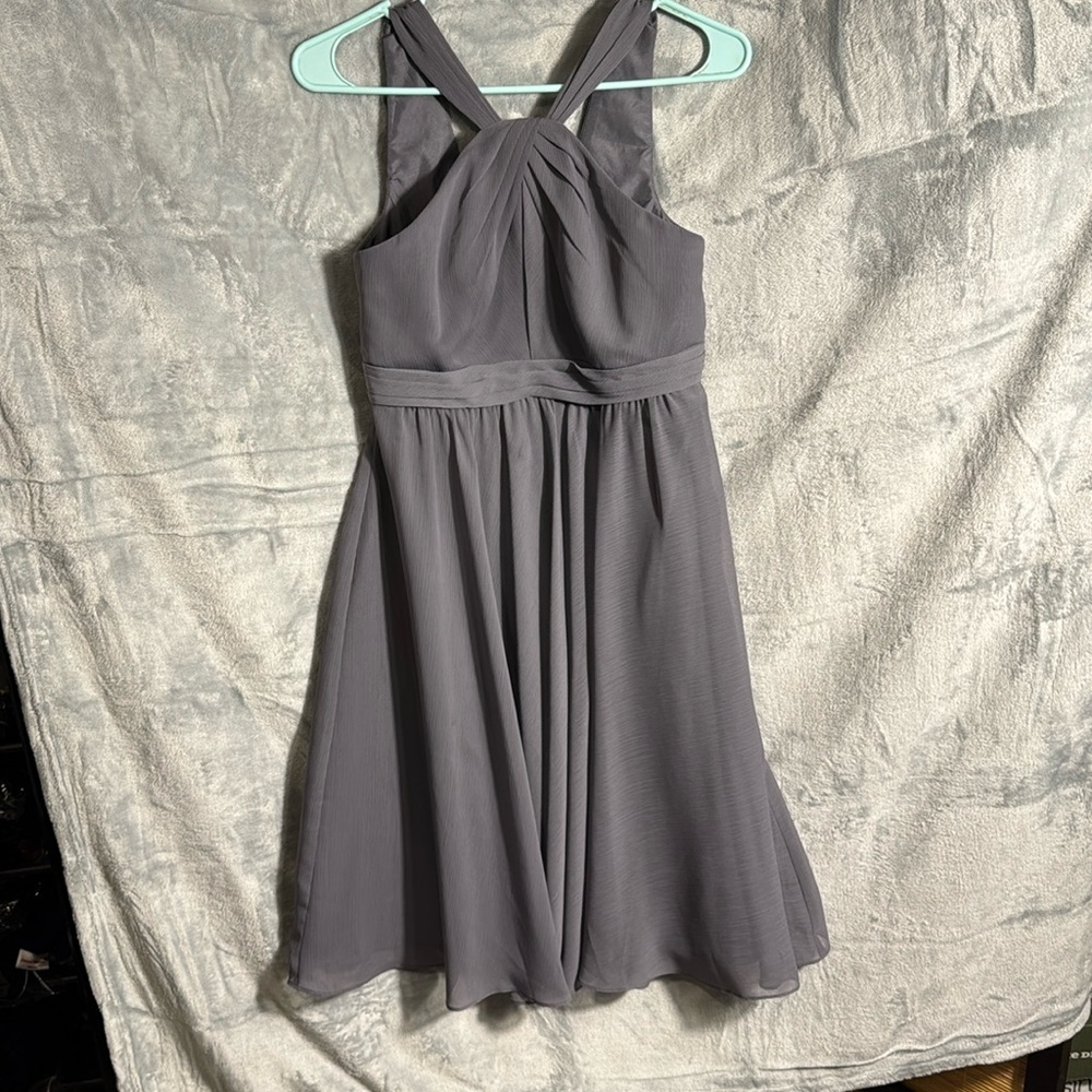 Formal gray dress from David’s bridal. Prom dress‎ or bridesmaid dress size 4